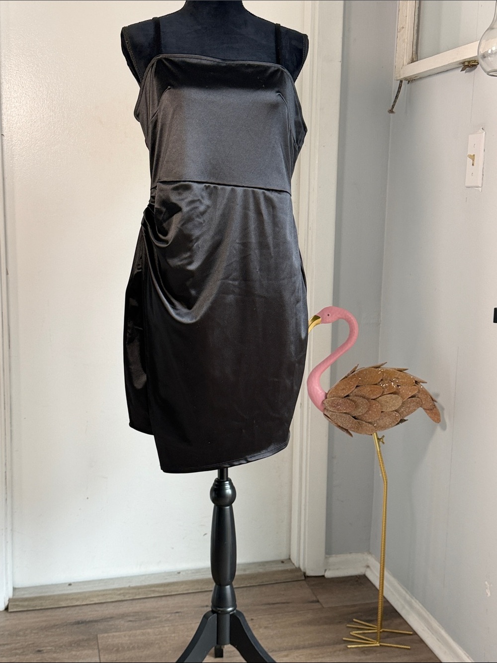 Rue21 Black Satin Mini Slip Dress